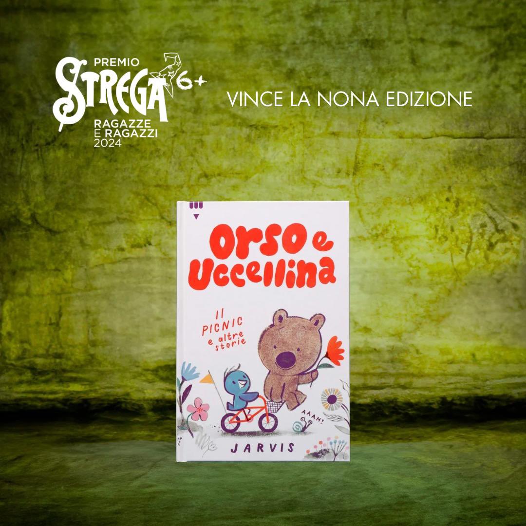 PremioStrega's tweet photo. «Orso e Uccellina. Il picnic e altre storie» (Lapis) di Jarvis vince il #PremioStregaRagazzeeRagazzi, 
categoria 6+. https://t.co/QScd0vjdsb