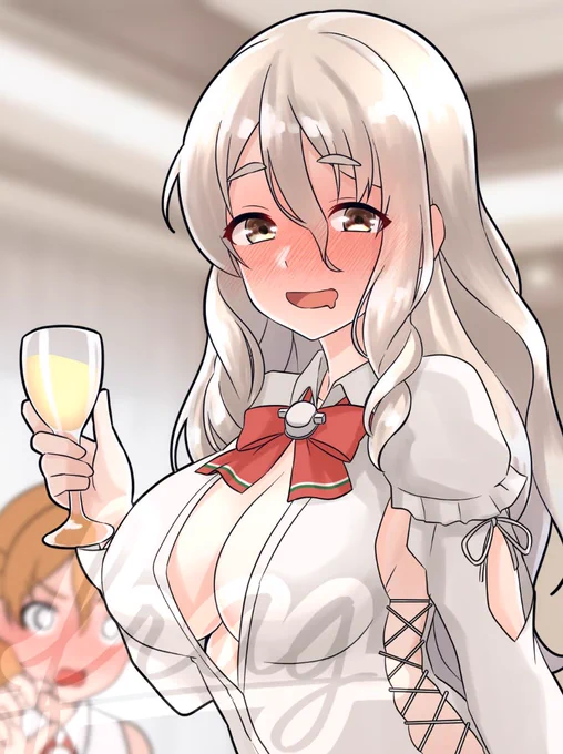 #ポーラ進水日 #艦これ今日はポーラ進水日なので酔いどれポーラ再掲!(滑り込み) 
