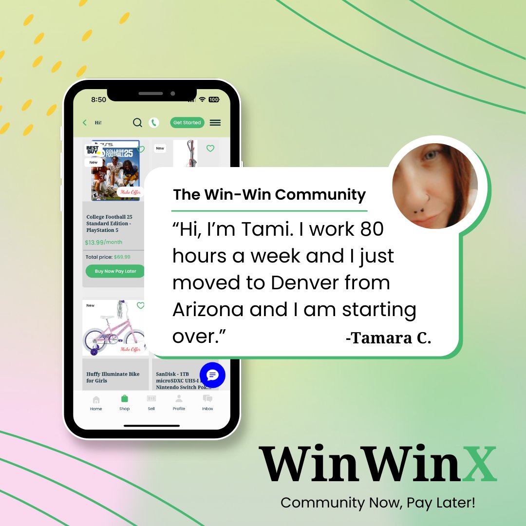 WinWinXPayments's tweet photo. Celebrate the #Hustle with #WinWinX! Join our Win-Win Community where your hard work pays off &amp; shopping smart gets you rewarded! 📦 #HardWorkRewards #ShopSmart #CommunityRewards #InnovativeShopping #NewShoppingMethods #RewardingCommunity #CommunityNowPayLater #BuyNowPayLater https://t.co/kXLEX9exJH