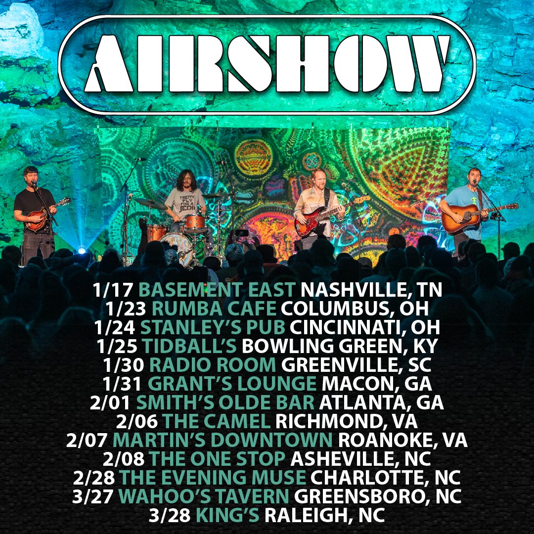 airshowband's tweet photo. 🚐✈️ More winter dates live and onsale now at https://t.co/nV4FGJ2BgV! https://t.co/X9TpbTSxEM