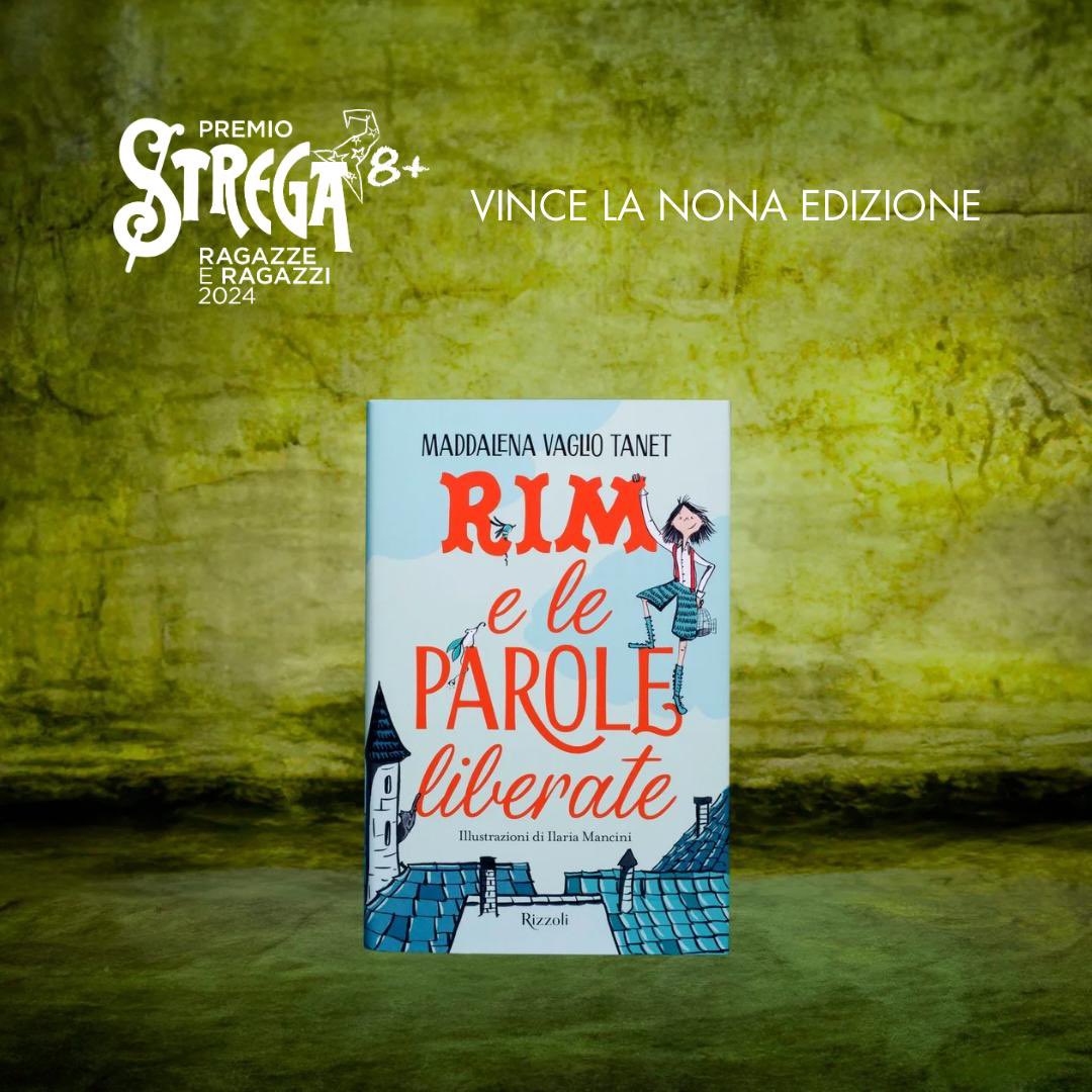 PremioStrega's tweet photo. «Rim e le parole liberate» (Rizzoli) di Maddalena Vaglio Tanet vince il 
#PremioStregaRagazzeeRagazzi, categoria 8+. https://t.co/ToUy6pWSy8