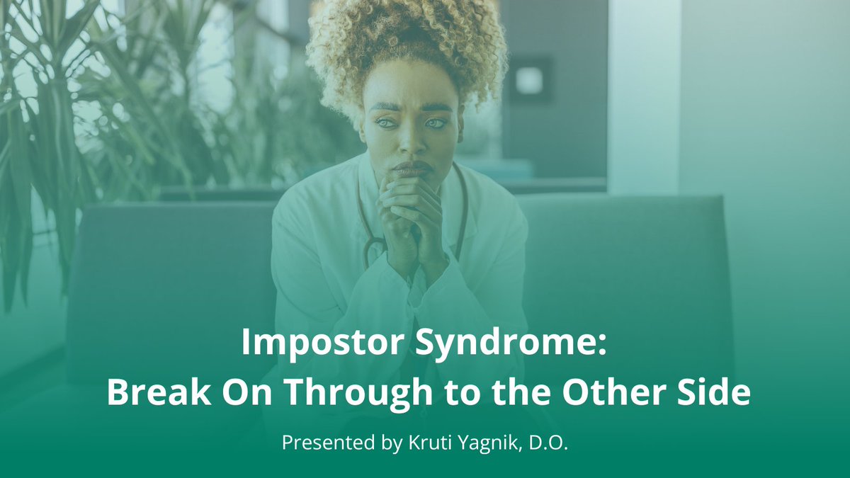 ACP (@acpimphysicians) on Twitter photo Nearly half of internal medicine residents experience impostor syndrome. <a href="/KrutiYagnikDO/">Kruti Yagnik, DO</a> explores the impacts of impostor syndrome on medical trainees and reviews practical prevention strategies: bit.ly/3D6RTxH #IMpower Nearly half of internal medicine residents experience impostor syndrome. <a href="/KrutiYagnikDO/">Kruti Yagnik, DO</a> explores the impacts of impostor syndrome on medical trainees and reviews practical prevention strategies: bit.ly/3D6RTxH #IMpower