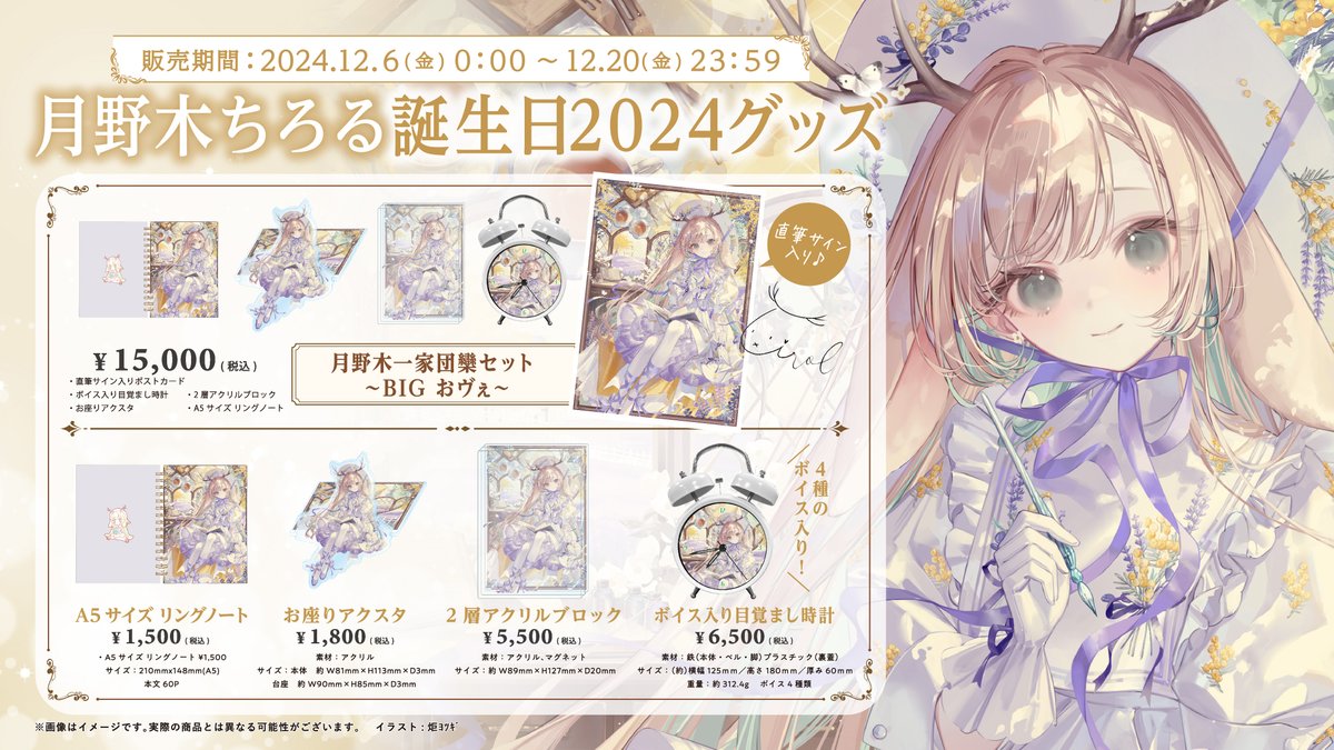 ななしいんく　ハニーストラップ4人直筆サイン入りポストカード ななしいんく ハニーストラップ4人の直筆サイン入りポストカード