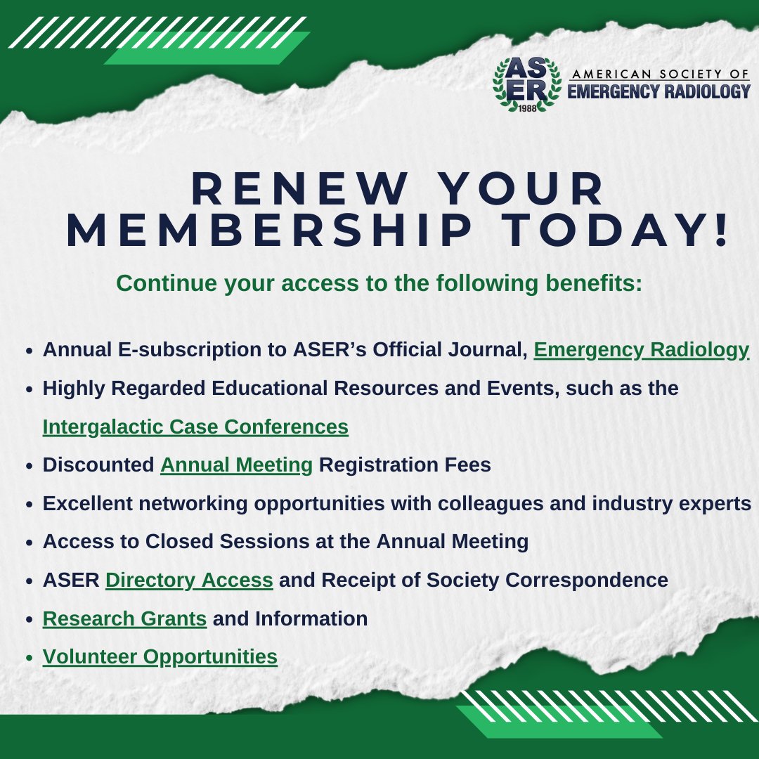 Renewing is easy! Simply click the link below to access your account and complete your renewal.
aser.memberclicks.net/index.php?opti…
#ASER #eradsociety #ASERCommunity #StayConnected2025 #MembershipRenewal