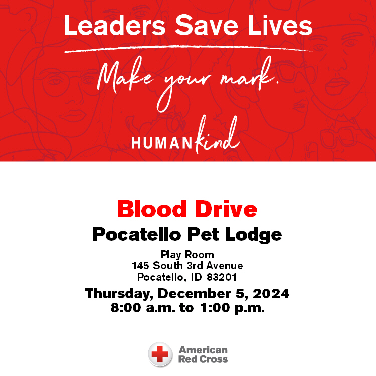 PocatelloPet's tweet photo. 🩸 Today’s the Day! 🩸

Our Blood Drive is happening right now until 1PM! It’s not too late to make a difference—walk-ins are welcome, or schedule your appointment at https://t.co/CvjDMgjzJW using code PetLodge.

Join us and help save lives today! ❤️ #BloodDrive #DonateBlood https://t.co/nWZ5w2cSOl