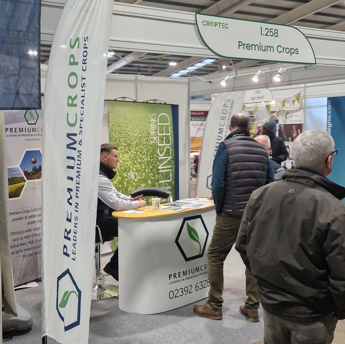 PremiumCrops's tweet photo. 2024 @CropTecShow 

Last week, we attended #CropTec at @NAECStoneleigh alongside other leading British agricultural organisations.

From expert conferences to casual chat - the interest in low input, high value minor crops from all different kinds of farmers was inspiring! https://t.co/UMSK2o1iR7
