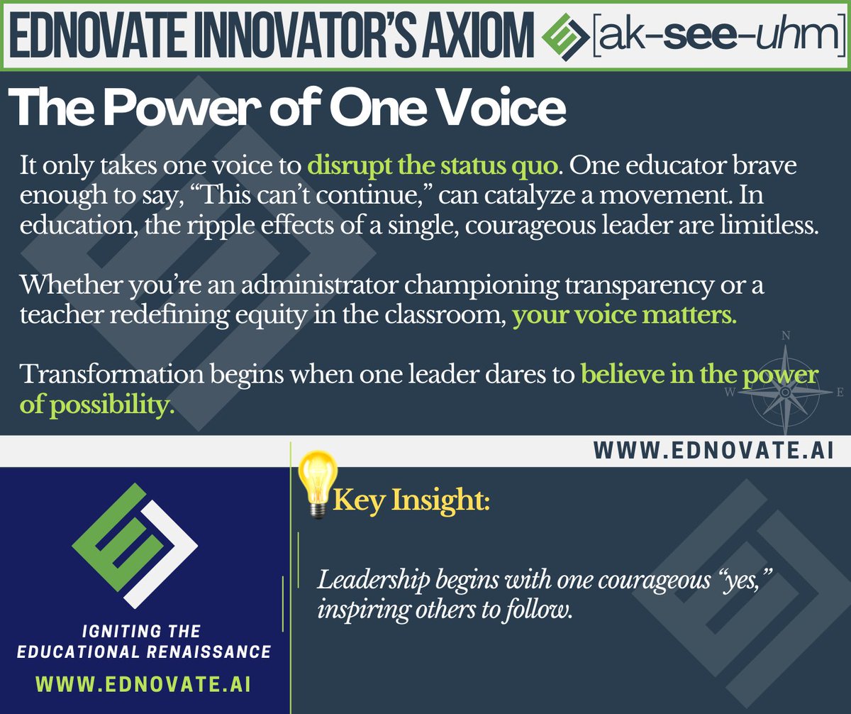 Do you believe in the power of possibility? #EdNovateAxiom #IgniteTheEdRenaissance #OneVoice