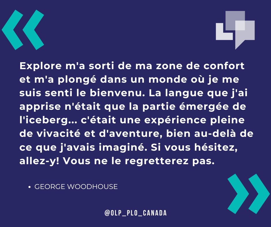 olp_plo_canada's tweet photo. Want to learn more about this fantastic language-learning opportunity? Visit https://t.co/f5pHdGydFn
-
Vous voulez en savoir plus sur cette incroyable opportunité d'apprentissage des langues? Visitez https://t.co/IOx3aCb0xq

#ApplyNow #ExploreProgram #DestinationClic #Odyssey https://t.co/Mrh81lEcA5