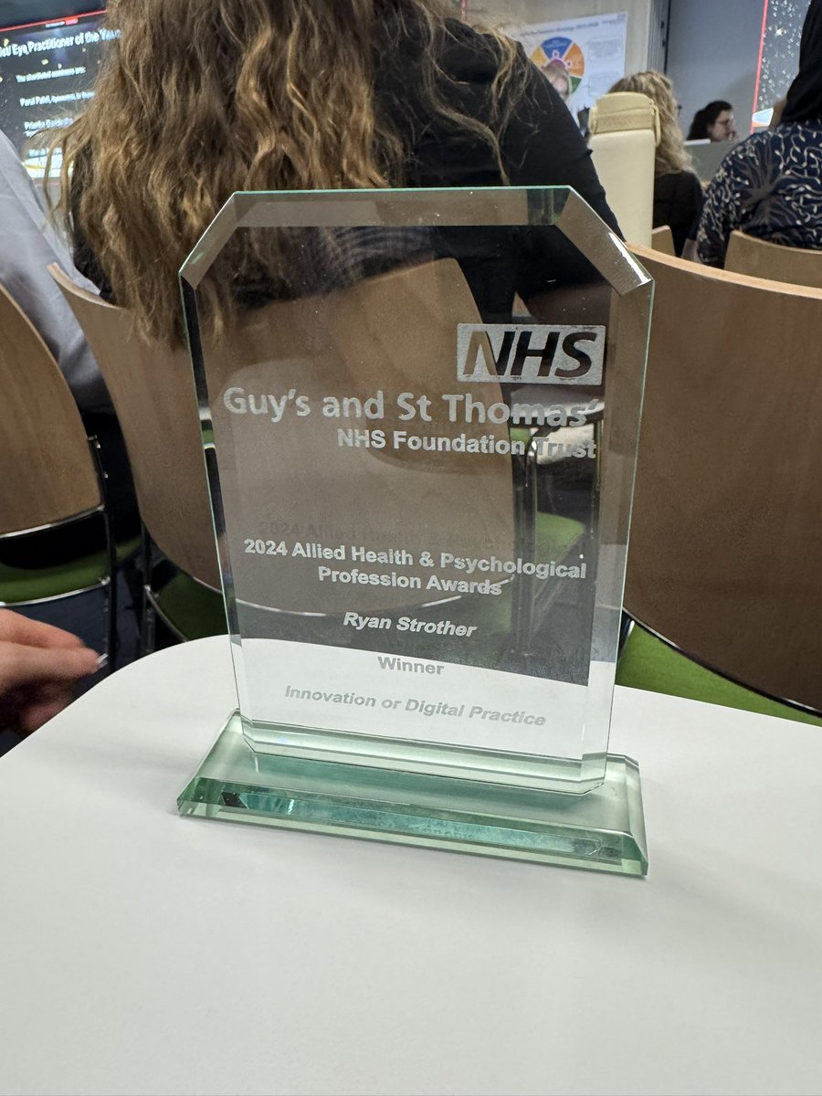 Jack Grodon (@physio_grodes) on Twitter photo Delighted for <a href="/RyanJStrother/">Ryan Strother</a> pick up the Innovation or Digital Practice award at the <a href="/GSTTnhs/">Guy's and St Thomas'</a> 2024 AHPP Awards! Well deserved for his pioneering work using <a href="/dragonmedical/">Dragon Medical</a> in Physiotherapy & the wider trust ⭐️🤓 Delighted for <a href="/RyanJStrother/">Ryan Strother</a> pick up the Innovation or Digital Practice award at the <a href="/GSTTnhs/">Guy's and St Thomas'</a> 2024 AHPP Awards! Well deserved for his pioneering work using <a href="/dragonmedical/">Dragon Medical</a> in Physiotherapy & the wider trust ⭐️🤓