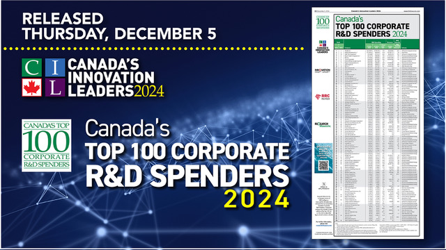 💼 Canada's Top 100 Corporate R&amp;D Spenders 2024 is here! 💡

These leaders are investing in what's next! 

👉See the full list: ow.ly/ulYM50UlmX5 

#cdnbiz #cdnresearch #cdnInnovation 
#ResearchExcellence #InnovationLeaders #CIL2024 🇨🇦