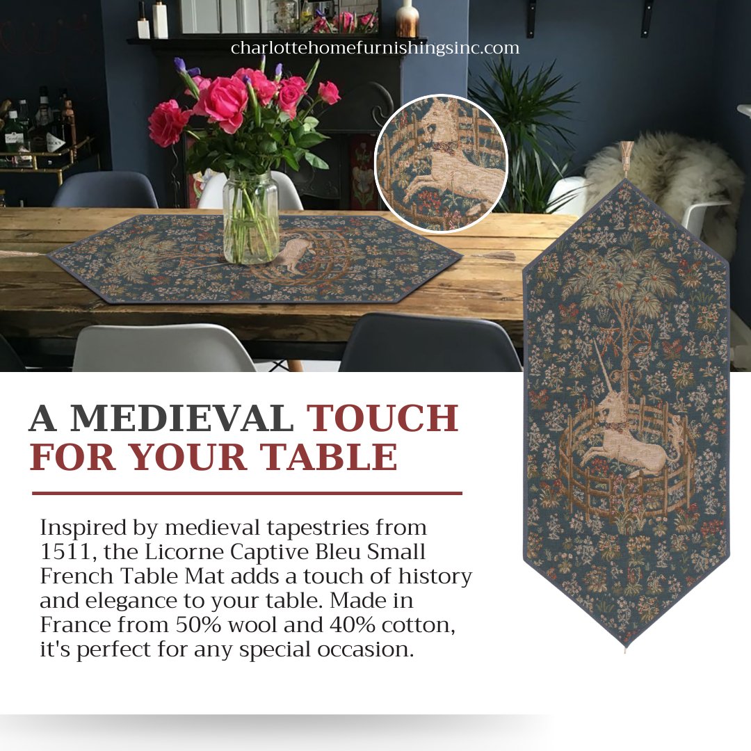 charlottehome96's tweet photo. Add history and elegance to your table! π
Visit us:
π₯οΈ https://t.co/6DIxM6ozwe π¦ https://t.co/Ct7UvvUdrWΒ
#HomeDecor #TableMat #MedievalArt #FrenchTapestry #LadyAndTheUnicorn https://t.co/pwQ8V36pFz
