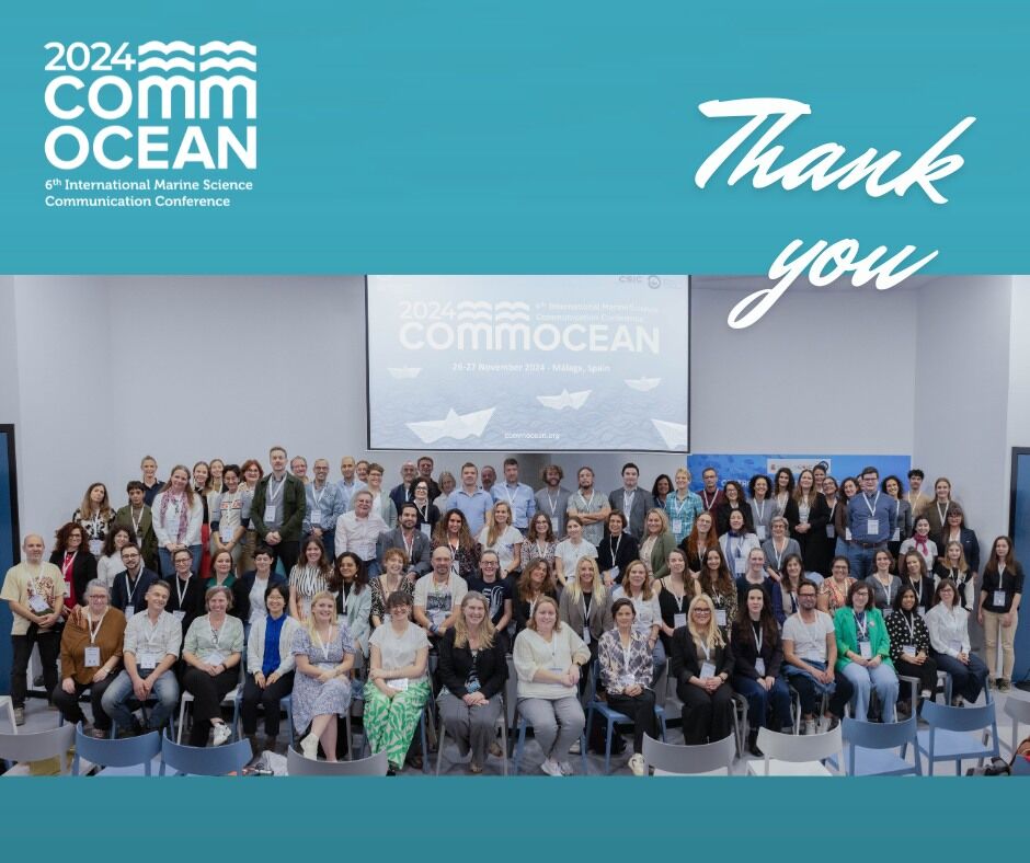 CommOCEAN Conference (@commoceanconf) on Twitter photo We want to express our heartfelt thanks to everyone who joined us for CommOcean 2024 at <a href="/IEOoceanografia/">Instituto Español de Oceanografía</a> in the beautiful city of Malaga. 🌊
Your passion, ideas, and contributions made this event a true celebration of ocean science communication! We want to express our heartfelt thanks to everyone who joined us for CommOcean 2024 at <a href="/IEOoceanografia/">Instituto Español de Oceanografía</a> in the beautiful city of Malaga. 🌊
Your passion, ideas, and contributions made this event a true celebration of ocean science communication!
