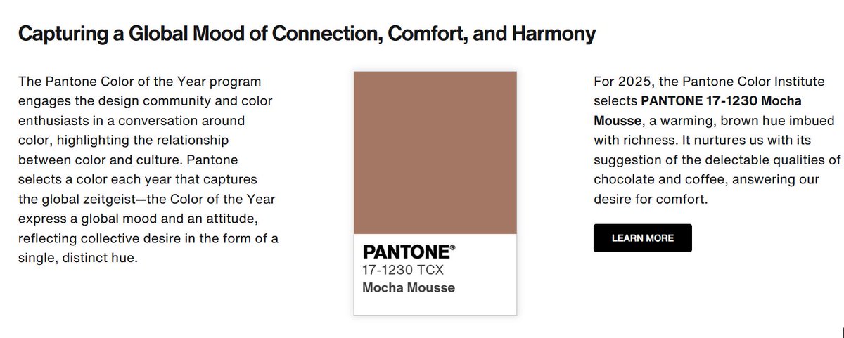 yasseralhadii's tweet photo. هذا هو لون العام 2025  
@pantone
- موكا موس! #Tendance #CouleurdelAnnee2025 #Couleur #Pantone https://t.co/b7fTJLce3I