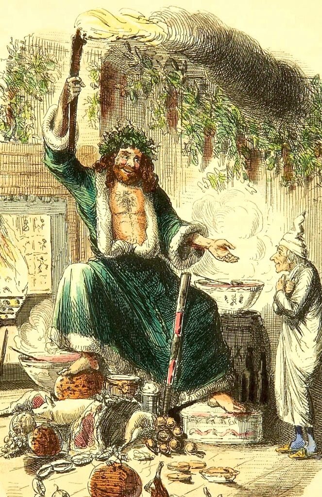 Tonight children place their shoes outside in hopes St Nicholas will bring them treats (and they can avoid the beating from Krampus)! The imagery of Father Christmas is what inspired Ghost of Christmas Present!