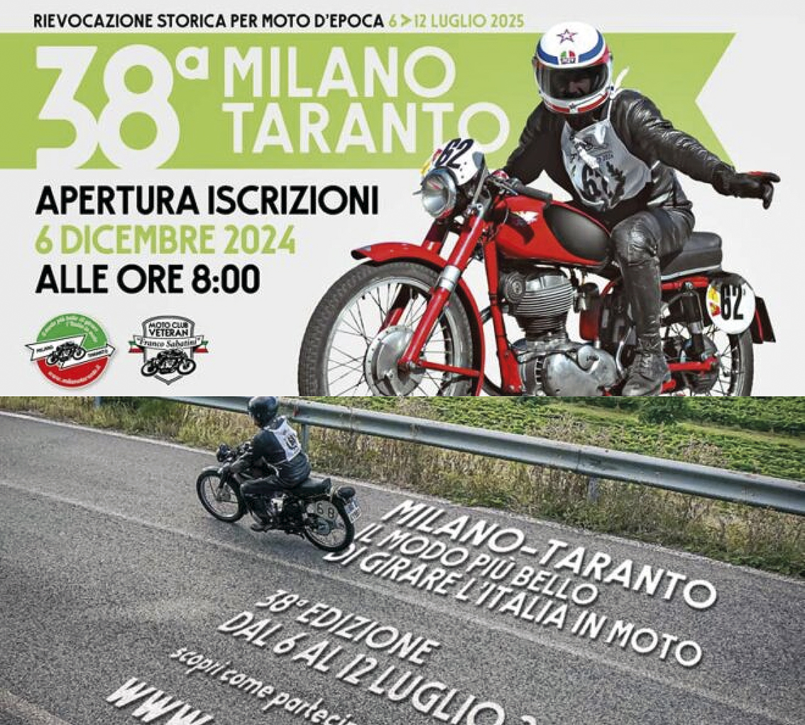 INFORMOTO's tweet photo. 38ª EDICIÓN DE LA MILANO – TARANTO ARRANCA LA INSCRIPCIÓN
https://t.co/n0PcQj6h12
#MilanoTaranto #Motosantiguas #Clasicas https://t.co/SmgQLltYL2