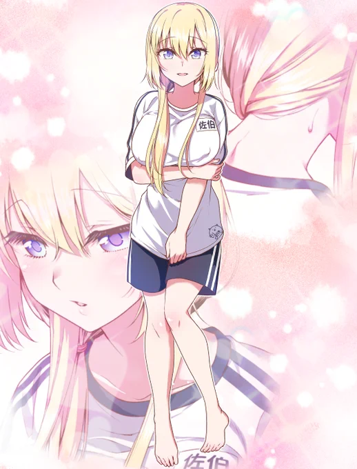 お風呂上り女子のノーブラ体操服はいいぞ(・▽・)#理想の彼女 