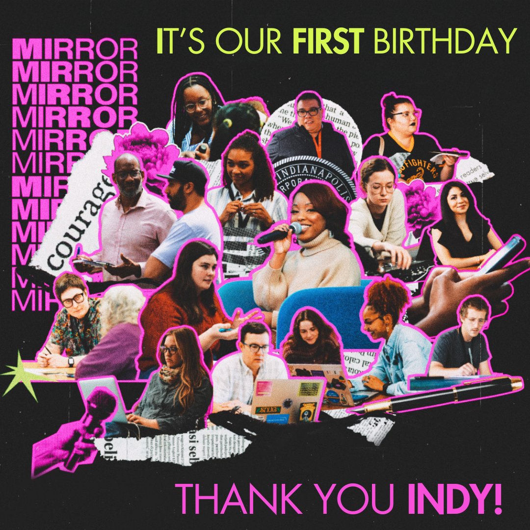 mirrorindy's tweet photo. Mirror Indy turns 1 today! We are thankful for all the readers who support our work. And we’re excited to continue to bring you important stories in Year 2 and beyond. Happy birthday to us! https://t.co/XKCXJC0dSi