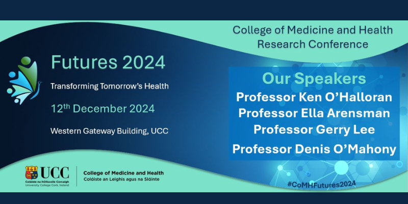 CoMH Research Conference Futures 2024!
#CoMHFutures2024

We look forward to welcoming researchers who will present their work, make new connections and explore new opportunities for collaboration.

Visit ucc.ie/en/med-health/…

#Transformingtomorrowshealth
