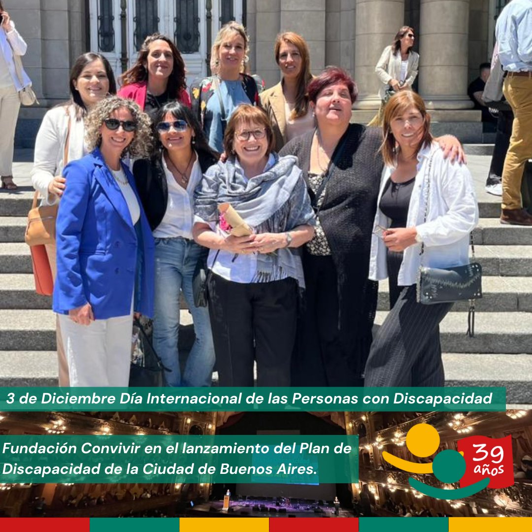 funconvivir's tweet photo. 3/12, Día Internacional de las Personas con Discapacidad, participamos del lanzamiento del Plan de Discapacidad de CABA. Desde Fundación Convivir apoyamos la inclusión laboral y trabajamos por la igualdad y el respeto a la diversidad. 🌍💪
#Inclusión #Diversidad #Discapacidad https://t.co/MjD34PClhU