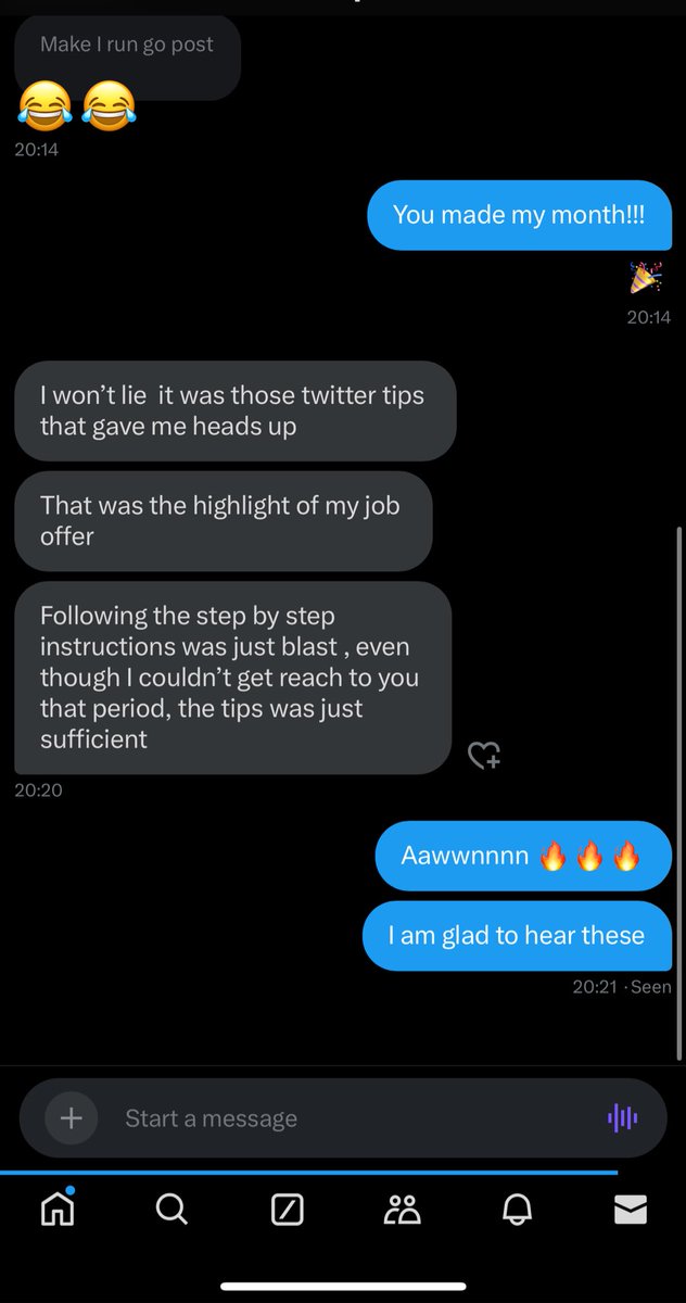 Samuel Desh π¬π§ π³π¬ (@samueldesh_) on Twitter photo The lady in quoted tweet used my free tweet from my suspended acct and got:
Interview invite
Job Offer
COS
all on her 1st ever NHS application. ππ»ββοΈπ₯Άπ₯³π₯³π
This is MASSIVE baeby!!! πππ
And she was the last to interview o!
We are not joking here!!!πππ₯³
Congratulations to The lady in quoted tweet used my free tweet from my suspended acct and got:
Interview invite
Job Offer
COS
all on her 1st ever NHS application. ππ»ββοΈπ₯Άπ₯³π₯³π
This is MASSIVE baeby!!! πππ
And she was the last to interview o!
We are not joking here!!!πππ₯³
Congratulations to