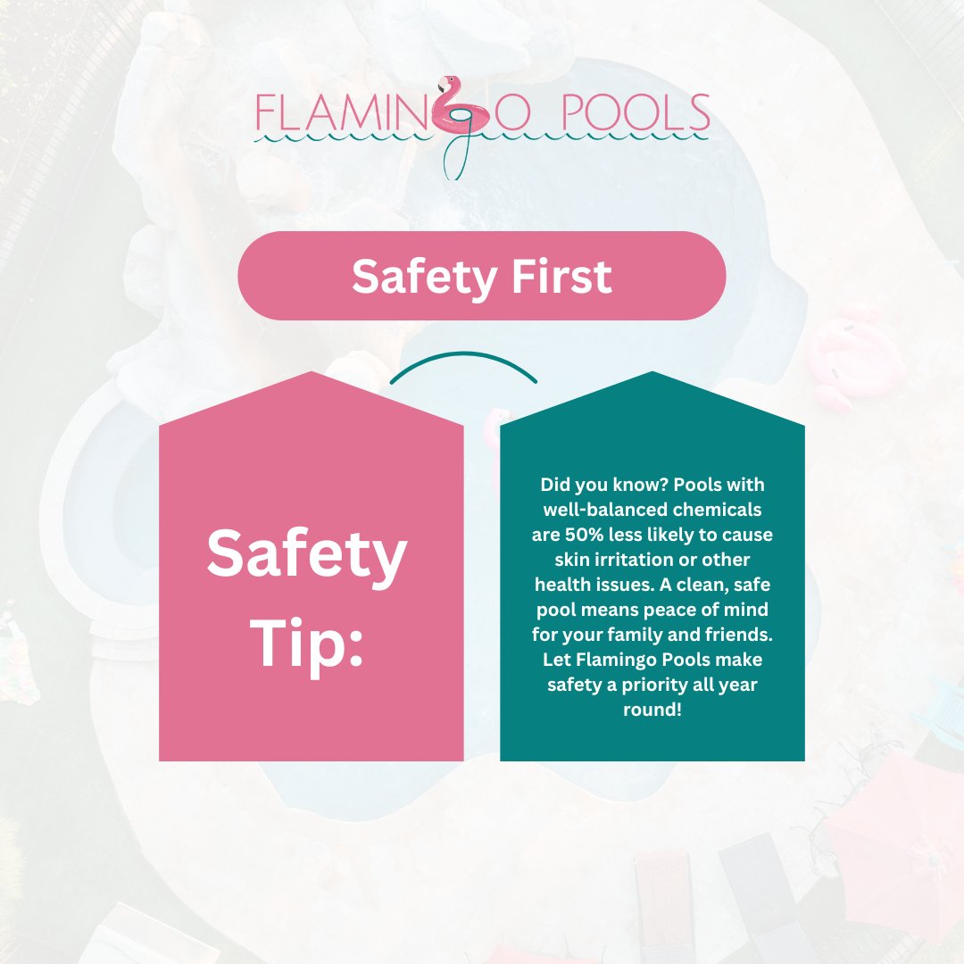 azflamingopools's tweet image. A safe pool is a happy pool! Protect your loved ones with proper care and maintenance. From balanced chemicals to routine check-ups, Flamingo Pools has your safety covered. 
#PoolSafetyTips #PeaceOfMind #SafeSwimming #FamilyFirst #FlamingoPools #CleanAndSafe #PoolsideCare