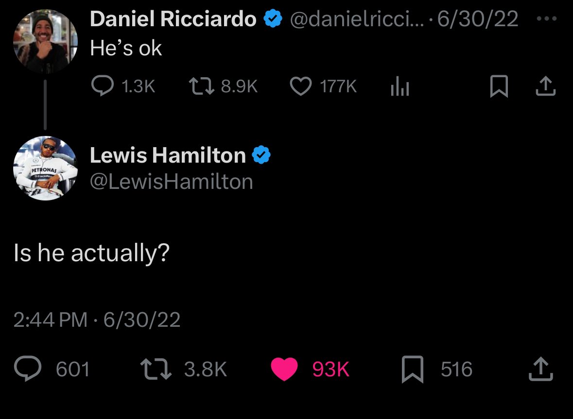 F0URMULA1's tweet photo. lewis making fun of lando on social media is very special to me https://t.co/Bq8jGOMrOf