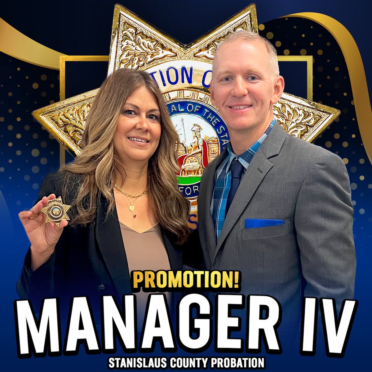 StanProbation's tweet photo. We are excited to highlight our most recent promotion, please join us in congratulating Manager IV Olivia Lopez! 🎉🥳 

Apply Today!
https://t.co/qUbWGnDiu6 🔗

#promotion #career #lawenforcement #probation #joinstanpro #correctionsofficer #probationofficer #stanislauscounty https://t.co/xCGQafH6IS
