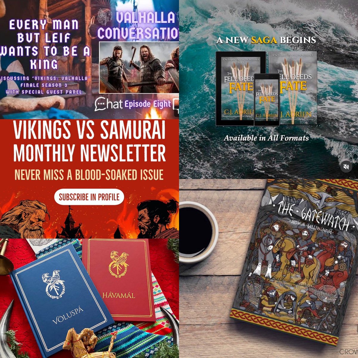 Vikingverse (@vikingverse) on Twitter photo We’ve been hugely honoured to have some amazing guests on the Vikings & Valkyries podcast. This Jól be sure to check out their mighty works! <a href="/vikingsvsamurai/">Vikings vs Samurai</a> <a href="/JoshMGillingham/">Joshua Gillingham - Author/Editor/Game Designer</a> <a href="/authorcjadrien/">C.J. Adrien</a> <a href="/soulchaserbecky/">Becky Hill sailing to Threads/Insta/YouTube</a> <a href="/SamFlegal/">Sam Flegal</a> We’ve been hugely honoured to have some amazing guests on the Vikings & Valkyries podcast. This Jól be sure to check out their mighty works! <a href="/vikingsvsamurai/">Vikings vs Samurai</a> <a href="/JoshMGillingham/">Joshua Gillingham - Author/Editor/Game Designer</a> <a href="/authorcjadrien/">C.J. Adrien</a> <a href="/soulchaserbecky/">Becky Hill sailing to Threads/Insta/YouTube</a> <a href="/SamFlegal/">Sam Flegal</a>
