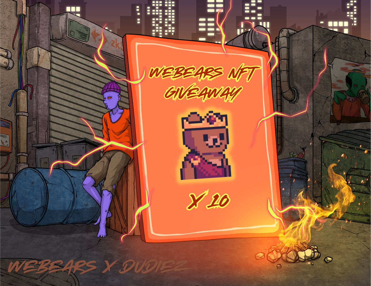 Exclusive Giveaway for Dudiez 👑

We’re thrilled to strengthen our partnership with Webears! To celebrate, we’re giving away 10 Webears NFTs to our amazing Dudiez community.

To enter:
✅ Like + RT
✅ Follow <a href="/WeBearsNFT/">WeBears</a> &amp; <a href="/dudiesnft/">DudieZ 👑</a> 

⌛️ 48 hrs