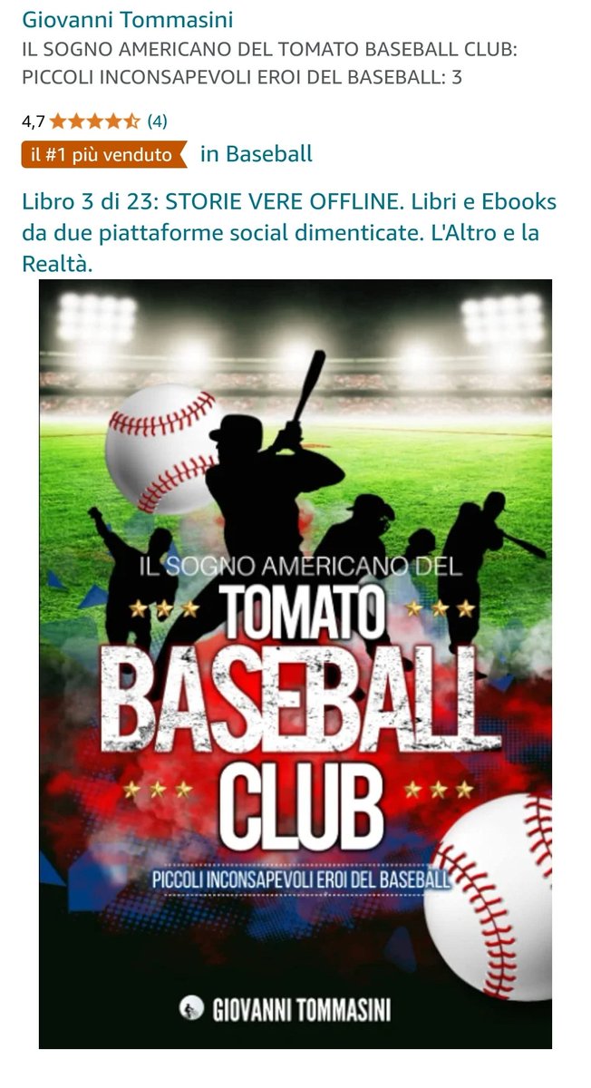 GioTomma's tweet image. il #1 più venduto in baseball #Amazon #bestseller

IL SOGNO AMERICANO DEL TOMATO BASEBALL CLUB: PICCOLI INCONSAPEVOLI EROI DEL BASEBALL
In #offerteamazon 9,99 #euro
amazon.it/dp/1670448770