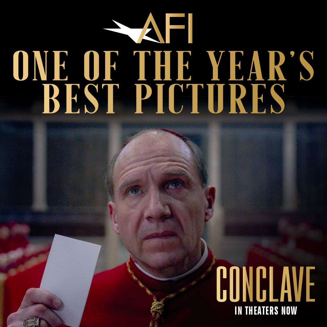 AFI selects #Conclave as one of the Best Pictures of the Year.