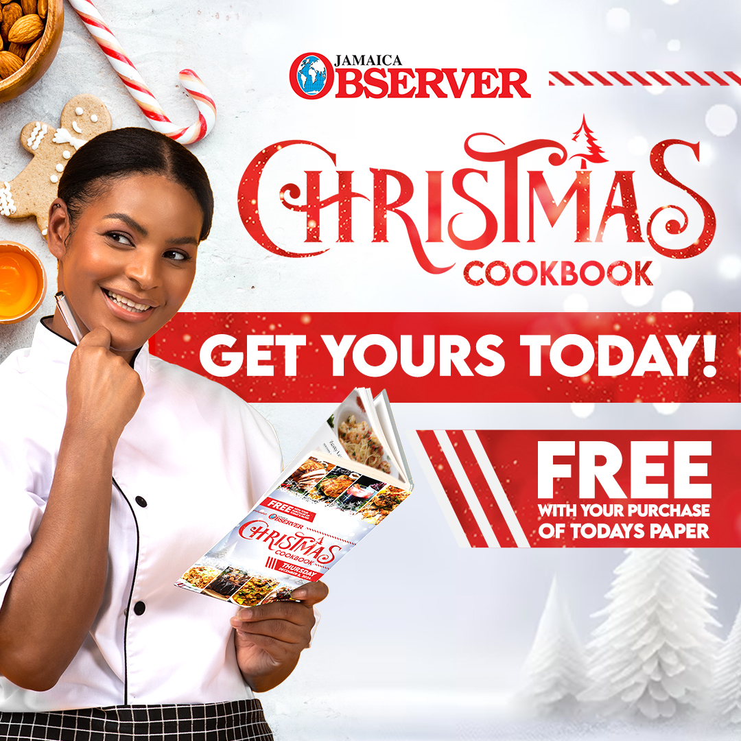 JamaicaObserver's tweet photo. IT'S FINALLY HERE! 

Get your FREE Jamaica Observer Christmas Cookbook with the purchase of TODAY’S paper (Dec 5, 2024)! Don't miss out on these delicious recipes! 

#JOLCookbook #ChristmasCookbook #ChristmasCooking #JamaicaObserver https://t.co/et4DroRYv6