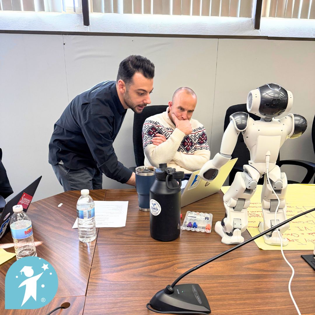 Eduscape's tweet photo. ๐ค Thanks for having us @BensalemSchools! Our recent workshop provided an engaging environment where educators explored programming their NAO robots with Python.
Letโs #RethinkLearning together! ๐๐
#Eduscape #EdInnovation #RethinkLearning #PASchools #Robotics https://t.co/EYaLbYgsAb