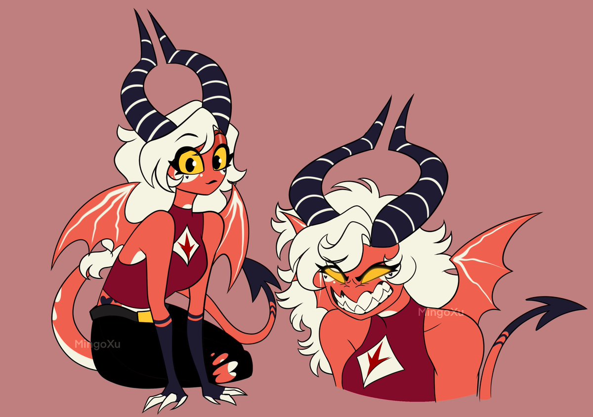 “Mastermind” inspired me to finally give my Impsona an update: so i bring you Cali 2.0!! HEAVY on the Satan references here 🔥❤️
#HelluvaBossOC