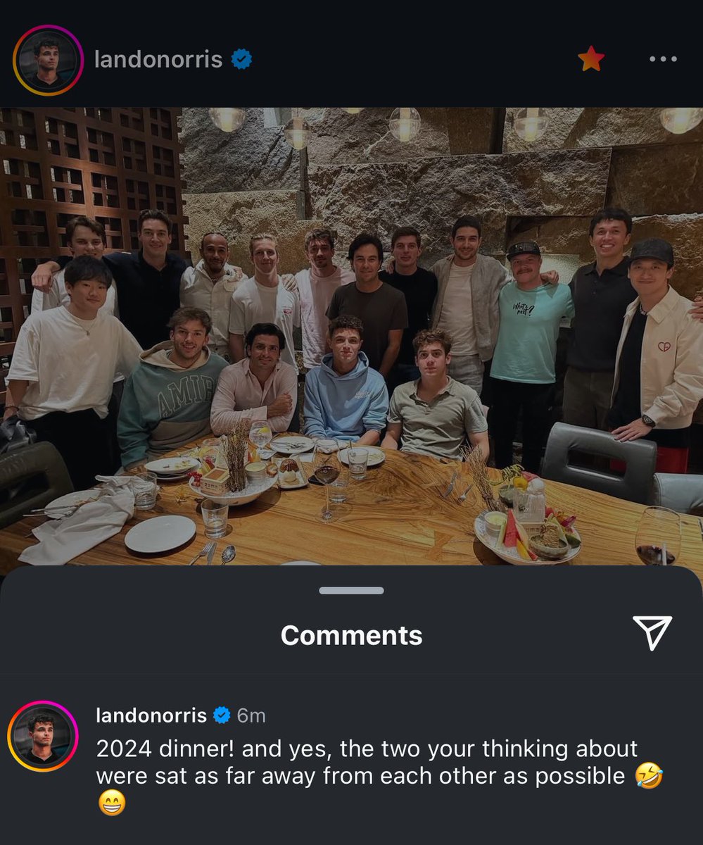 ln4norris's tweet photo. THE CAPTION LANDO YOU DID NOT DISAPPOINT 😭😭😭😭😭😭 https://t.co/fLNgJ1Wzx5