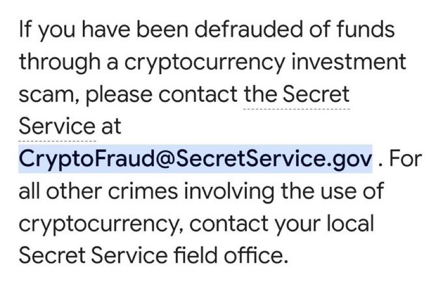 cryptosaversrpt's tweet photo. Two more places we can reach out to for help! We have been scammed!

@FTC @SecretService https://t.co/xMdDK0aP1Z