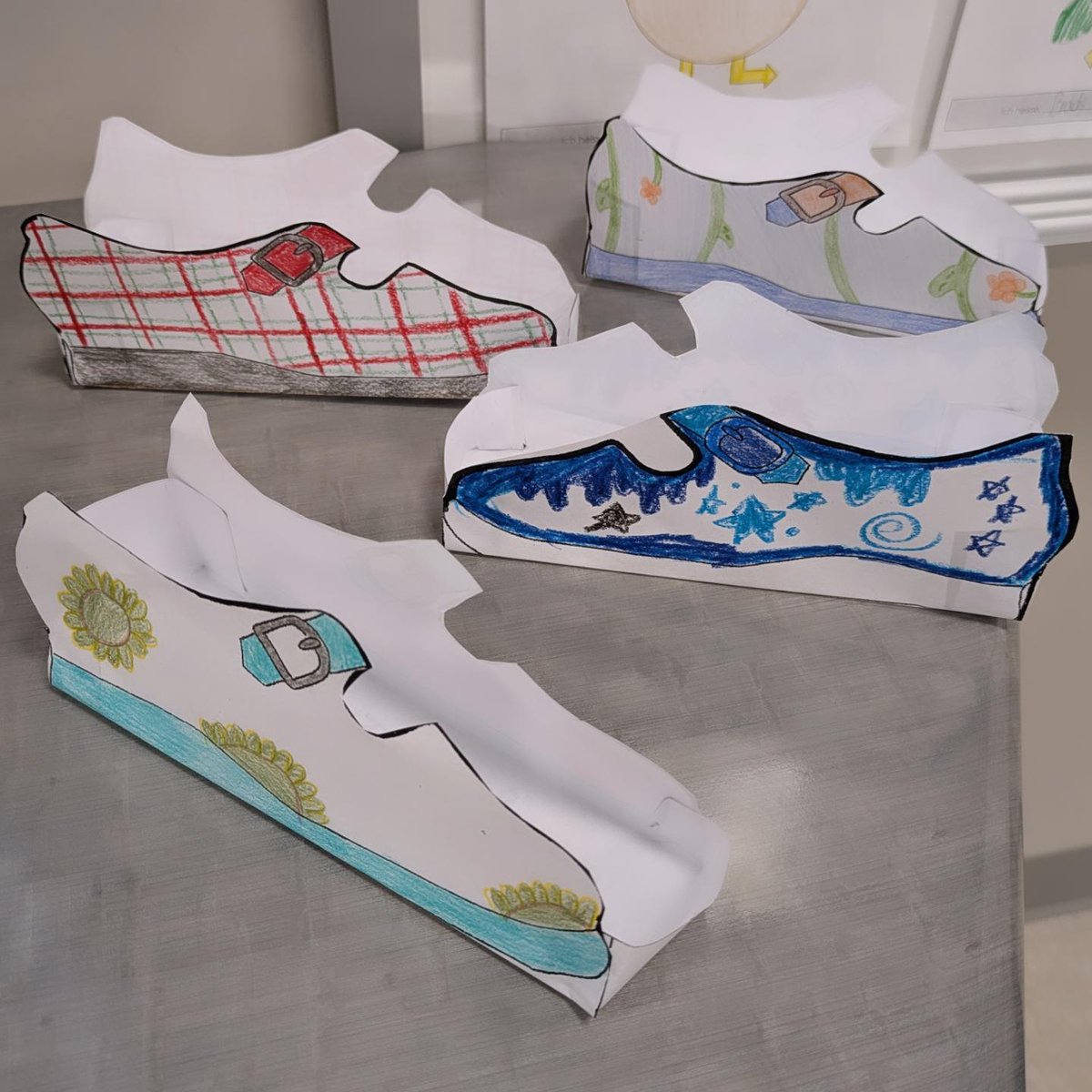 frau_leonard's tweet photo. German Flex students also learned about Sankt Nikolaus and Krampus, then designed their own Schuh 👟 to leave out for Bonbons 🍬 #teachgerman https://t.co/JTA8UrhFeu