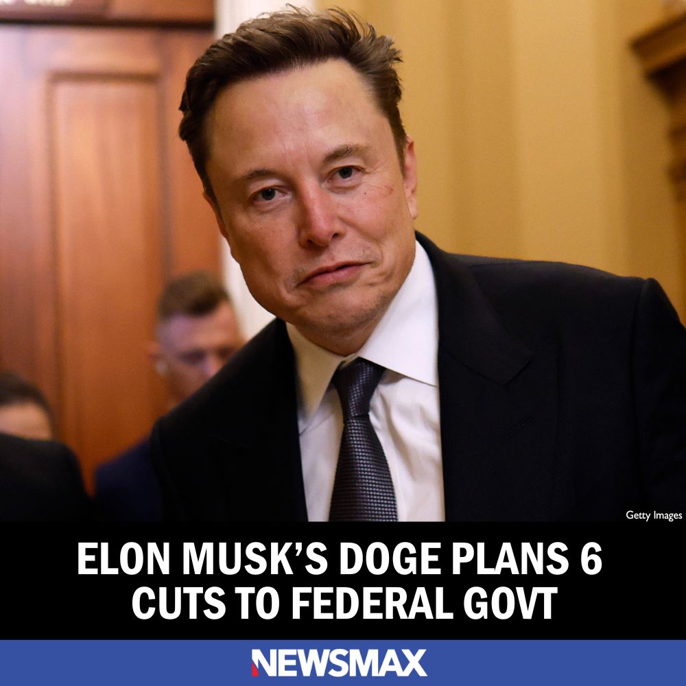 NEWSMAX's tweet photo. The heads of the newly formed Department of Government Efficiency were set to meet with House and Senate Republicans on Thursday and discuss ways they intend to trim the federal bureaucracy, it was reported. Read more: https://t.co/kbw50HCZps https://t.co/o5Nxa524TT