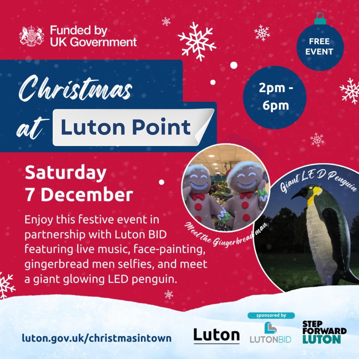 Luton Council (@lutoncouncil) on Twitter photo Due to high wind s forecasted, there’s a change of location for ‘Christmas at Hat Gardens’ event this weekend 👇 Due to high wind s forecasted, there’s a change of location for ‘Christmas at Hat Gardens’ event this weekend 👇
