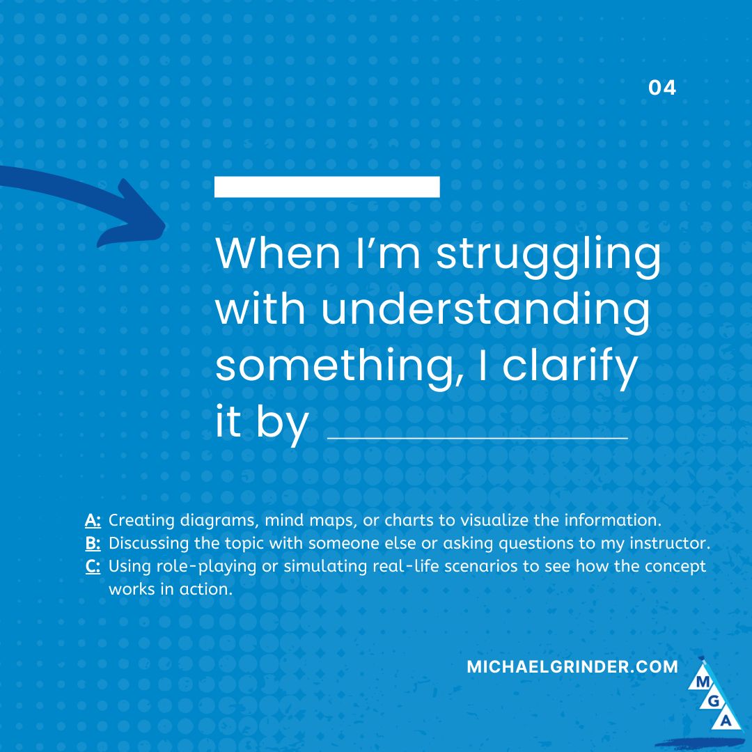 🎓 Ready to unlock your learning potential? Take our quick quiz to discover your unique learning style and optimize your study routine! 📚✨ 

 Swipe through and let's find out together. Comment your results below!👇

 #LearningStyle #StudySmart #EducationJourney"