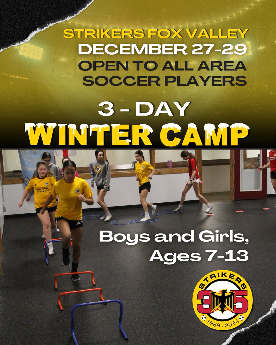 What are your 2025 goals? Get started and hone your skills for the new year at our 3-day Winter Camp! December 27-29 for all area soccer players — boys and girls, ages 7-13. ❄️⚽️ tinyurl.com/sfvwinter2024 #onecommunity #oneclub #soccer​​ #soccercamp #winter #newyear