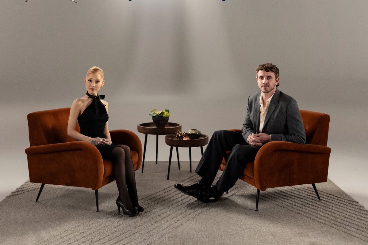 PopBase's tweet photo. Ariana Grande &amp; Paul Mescal for Variety’s ‘Actors on Actors.’ Out December 10th. https://t.co/vtLUswf9Py