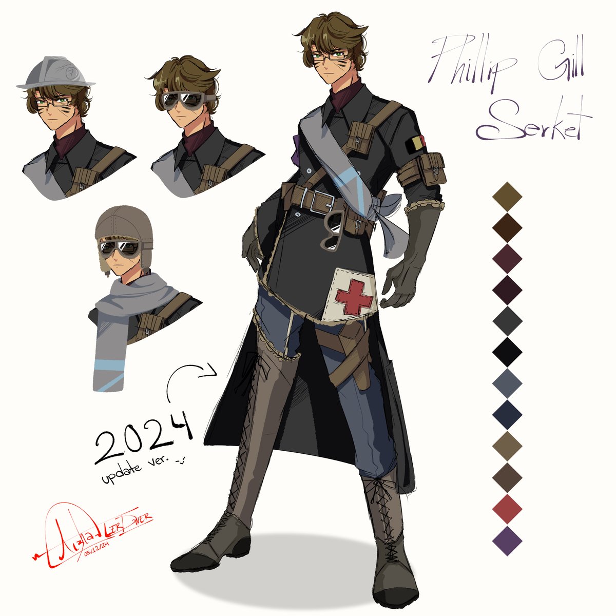 Ler_Dwer's tweet photo. Phillip es un personaje que diseñe hace 4 años, y despues de tanto tiempo quise dibujarlo bien y actualizar su vestimenta combinando ambos uniformes que tenia.

🌙 Commissions open❗️

#commission #opencommissions #art  #oc #ocs #originalcharacters #dnd #dnd5e #conceptart https://t.co/zfGH6f4E4a
