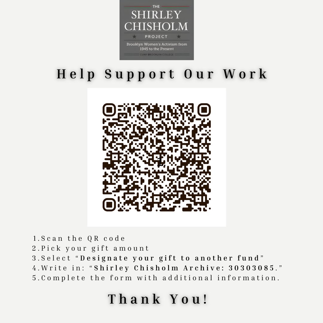 The Shirley Chisholm Project (@chisholmproject) on Twitter photo If you'd like to purchase <a href="/FraserZinga/">Dr. Zinga Fraser</a>'s book "Shirley Chisholm in Her Own Words" (<a href="/ucpress/">University of California Press (is on Bluesky)</a>) OR support the Chisholm Project's work, use the QR codes below. If you'd like to purchase <a href="/FraserZinga/">Dr. Zinga Fraser</a>'s book "Shirley Chisholm in Her Own Words" (<a href="/ucpress/">University of California Press (is on Bluesky)</a>) OR support the Chisholm Project's work, use the QR codes below.
