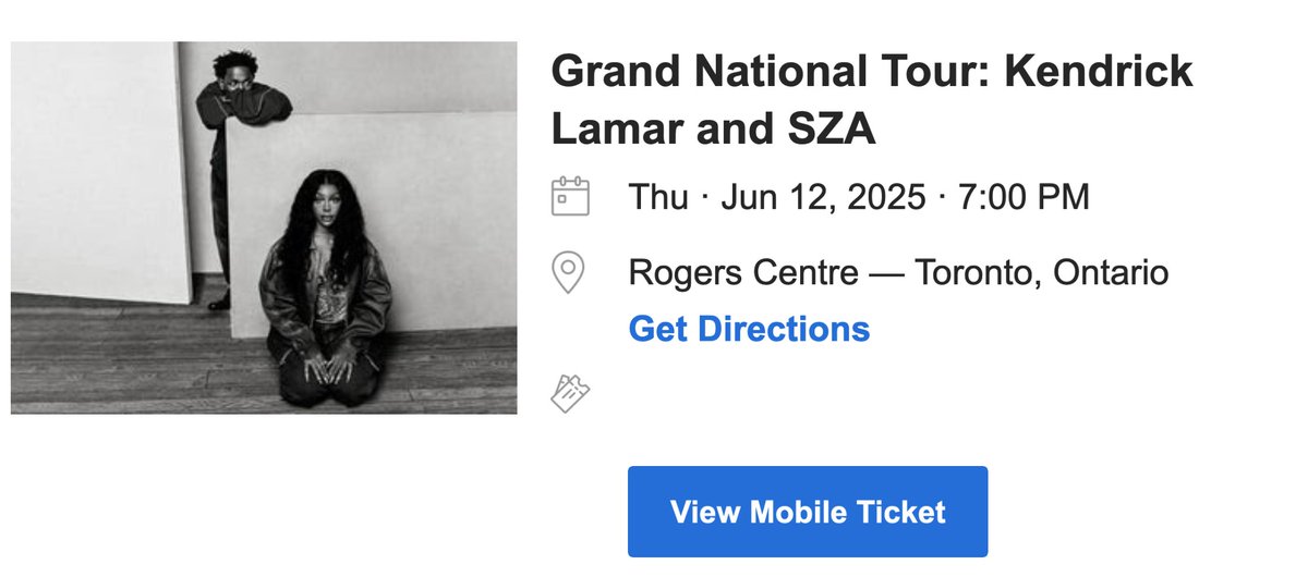 🎟️CONTEST🎟️

We're giving YOU a chance to WIN two tix to Kendrick Lamar and SZA @ Rogers Centre in Toronto

To Enter (Follow All Steps):
1. Follow/Retweet/Like/Tag a friend
2. Complete your entry (links in thread ⬇️)