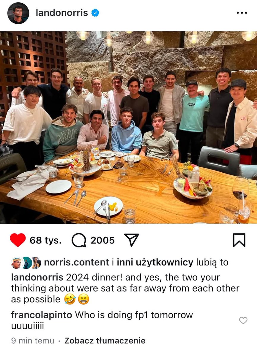 NiewinskiK's tweet photo. Lando ewidentnie kapitalnie się bawi w tym padokowym chaosie

Franco również
#F1PL #ViaF1 #RGF1 https://t.co/mb0XTDKEB5