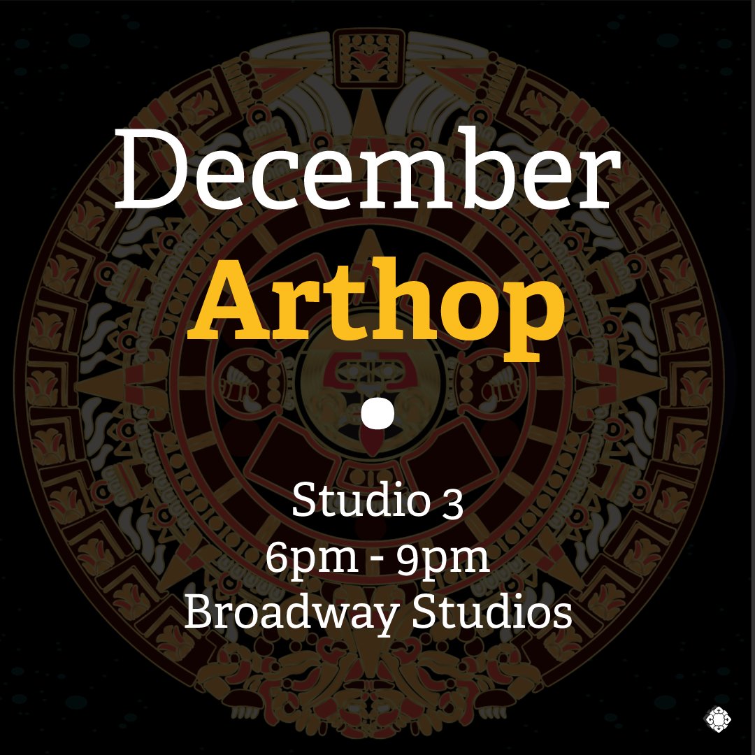 Last Arthop of the year is upon us!

Today, from 6pm - 9pm. join us at Broadway Studios, in Studio 3 for the final Arthop of the year.

#arthop #fresnoarthop #fresnoartist