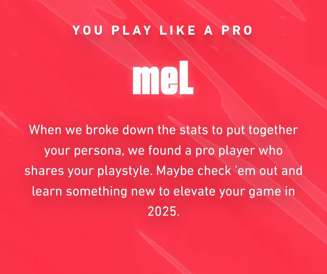 It's an honor to be compared to <a href="/melanji/">SR meL</a>~ She got me into the game back in her C9 White days. Love you ❤️ 
#VALORANT #recap #twitchstreamer