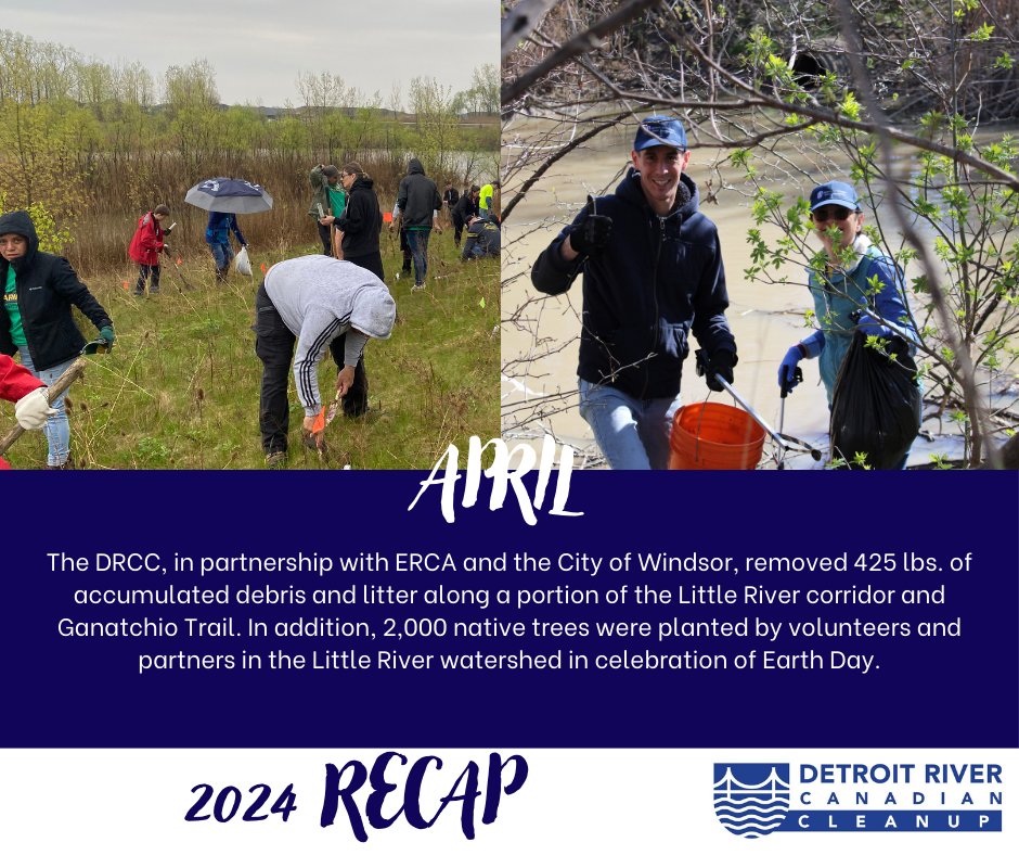 What a year 2024 has been! Follow along for a recap of our favourite memories.

In April partners removed 425 lbs of accumulated debris and litter along the Little River corridor. Also 2000 native trees were planted by volunteers in for #EarthDay! <a href="/essexregionca/">EssexRegionConserve</a> <a href="/CityWindsorON/">City of Windsor</a>