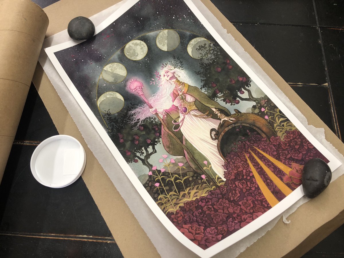 GrisGrimly's tweet photo. Received the first proof of “Pomegranate Witch” prints from @staticmedium and it looks great!
#grisgrimly #grisgrimlyart #gicleeprint #staticmedium https://t.co/WL7zBokW6x
